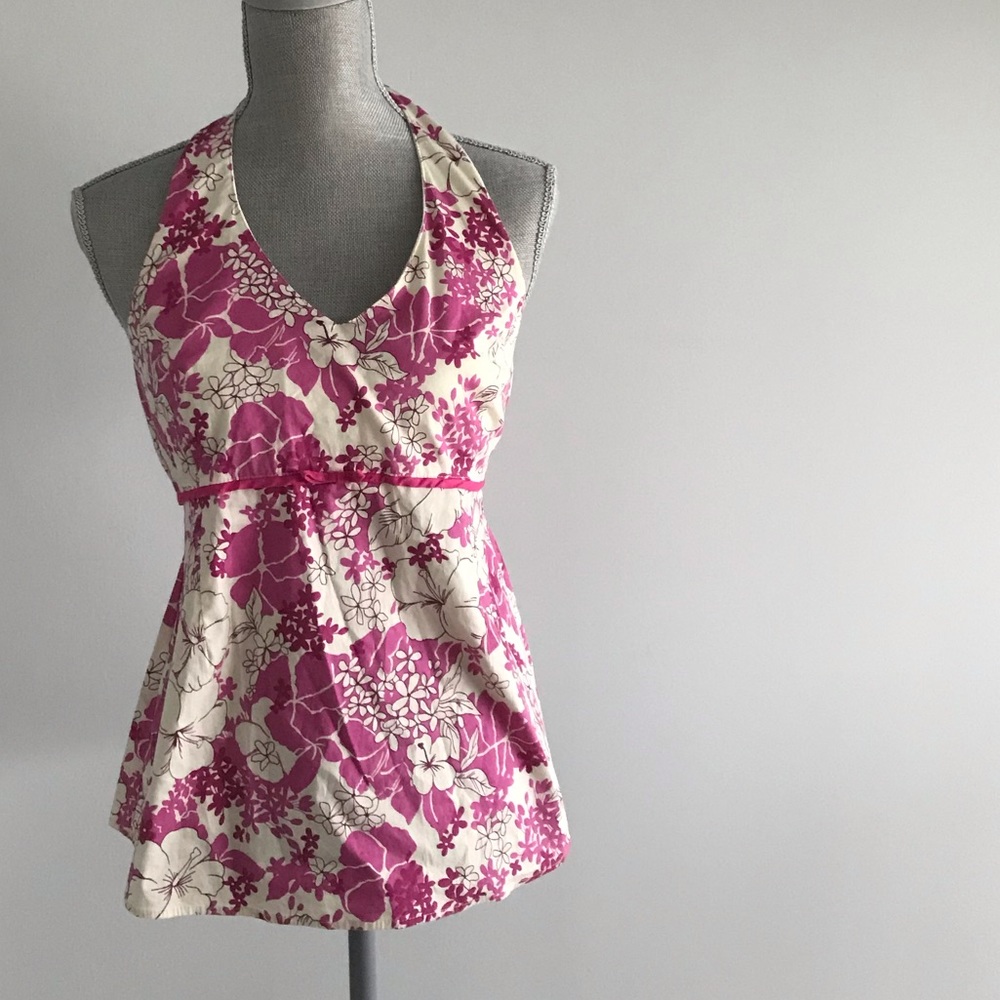 Floral maternity halter top